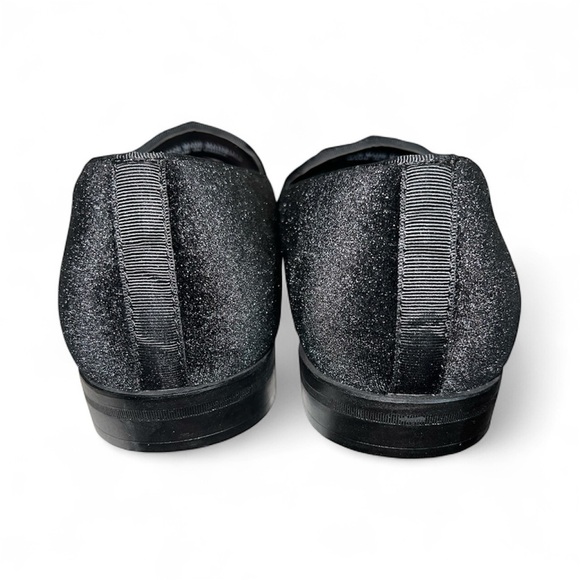 After Midnight Mens Black Velvet Loafer with Rhinestones Prom Slip-On Shoes $65 - Picture 4 of 5